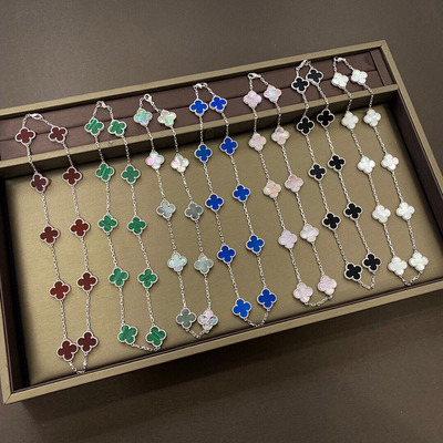 女银红玉髓黑玛瑙项链