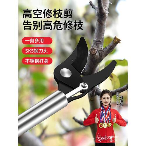 德国工艺不锈钢高枝剪高空修枝剪伸缩杆果树高枝修剪树枝专用剪刀