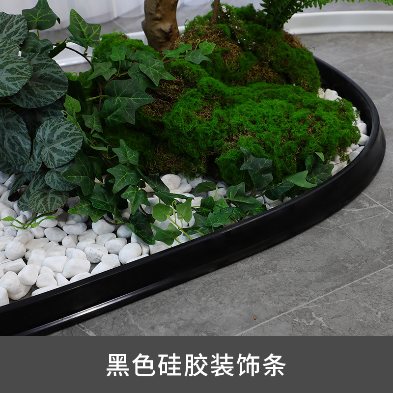 仿真植物造景组合围栏楼梯室内