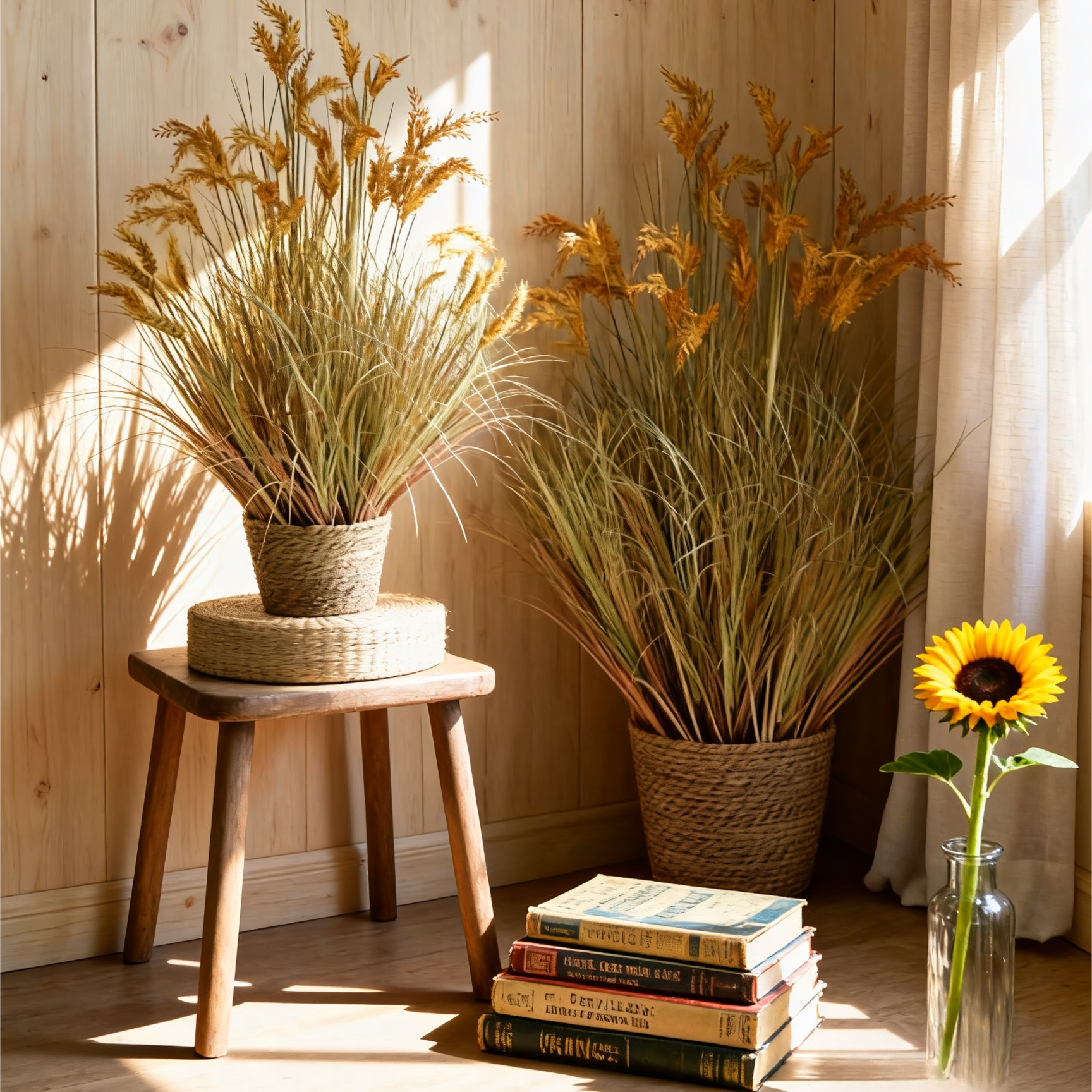 黄金麦穗干花田园景观大麦稻穗仿真花束商场橱窗装饰婚庆道具摆件