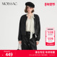 MOISSAC摩萨克秋款 酷感混纺面料圆领金属光泽拉链短外套女