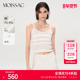 商场同款 摩萨克夏季 棉荷叶边层叠感浮雕感针织吊带背心女