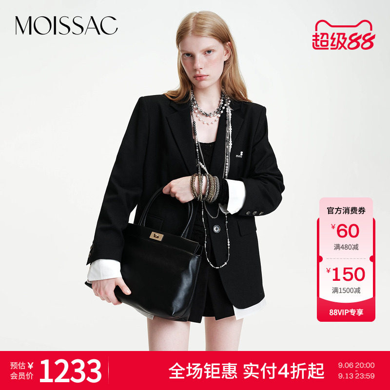 假两件衬衫拼接简约通勤西装外套图片