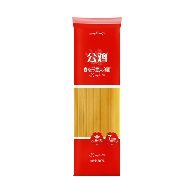 500g*3袋装进口公鸡直条形细面意大利面通心粉儿童面条螺旋组合