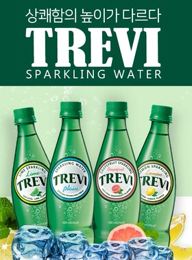 韩国TREVI特力维天然香料柠檬青柠300ml 罗马许愿泉巴黎气泡水0卡