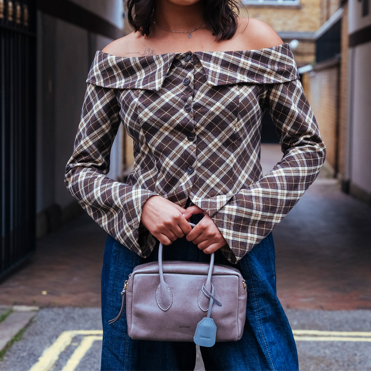 RABEANCO桦碧斜挎包女单肩包时尚手提包牛皮小方包小众手拎通勤包