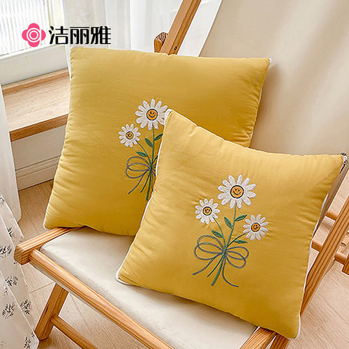 洁丽雅汽车抱枕被子两用二合一