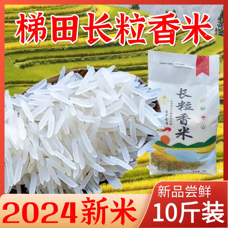 2024新米贵州梯田长粒香米5斤装农家大米猫牙米不抛光野生米10斤