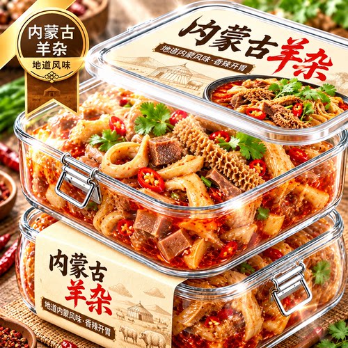 老字号！羊杂汤即食真空袋装熟食内蒙古羊杂碎全套羊肉汤整套家用