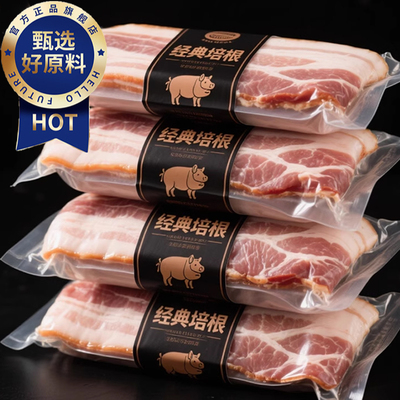 央妈推荐培根儿童无添加原切肉片家用三明治手抓饼儿童营养早餐