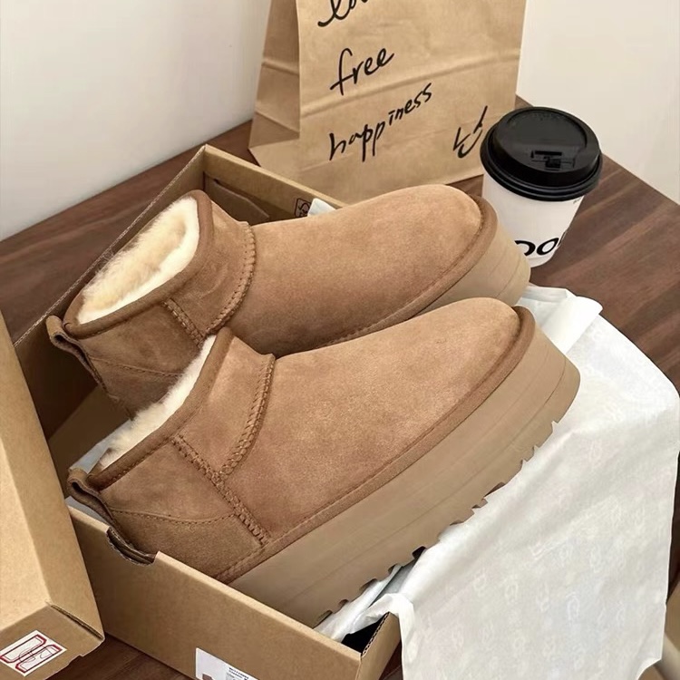 雪地靴棉鞋短靴保暖厚底