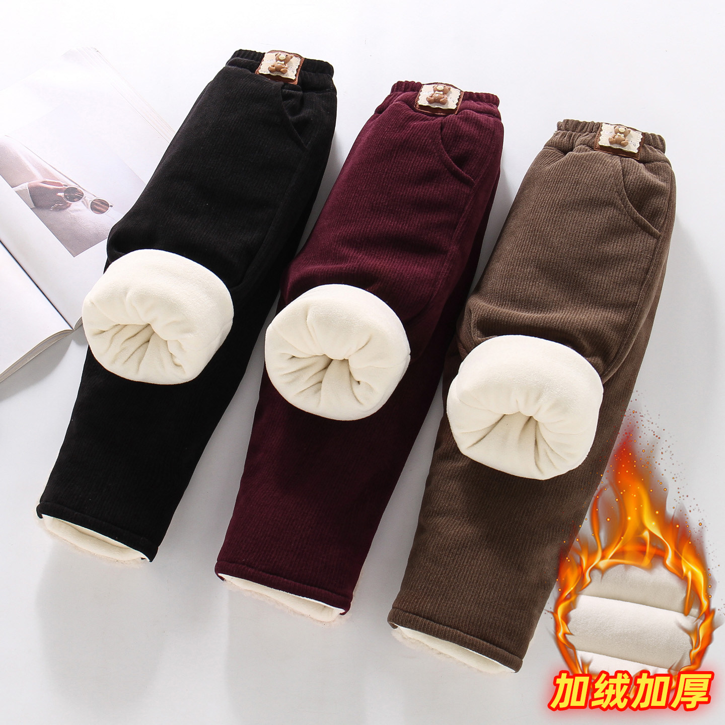 女童灯芯绒裤加绒秋冬季新款宝宝保暖加厚一条过冬三层夹棉休闲裤,童装/婴儿装/亲子装,运动裤卫裤,淘宝优惠券,粉丝福利购,淘宝优惠卷