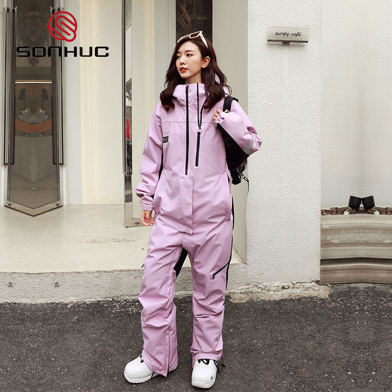 sonhuc连体滑雪服新品雪乡防水男