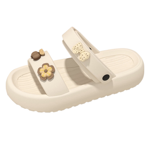 DIY小樱桃女童凉鞋儿童大童夏季外穿踩屎感防滑带后跟亲子凉拖鞋