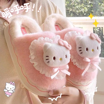 儿童棉拖鞋女童秋冬季新款加绒