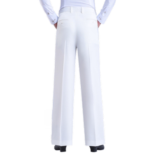 梵尊威男士高腰国标拉丁裤交谊舞蹈裤摩登广场舞裤阔腿宽松直筒裤