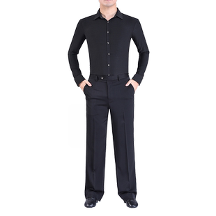 梵尊威男士舞蹈服裤套装拉丁舞裤上衣交谊摩登舞裤国标广场舞服装