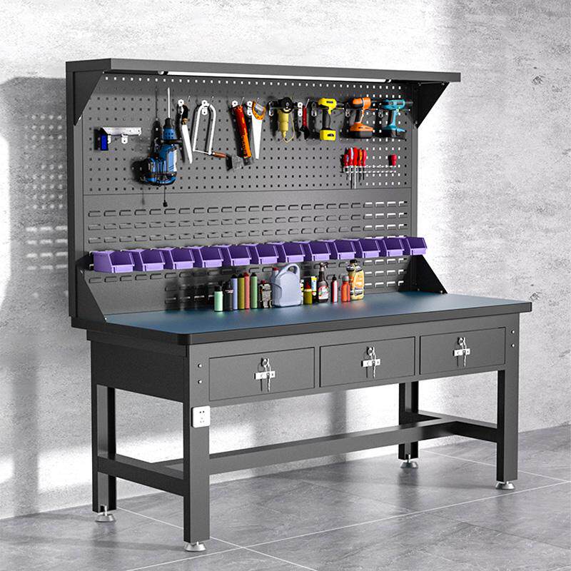 派星重型防静电工作台不锈钢钳工台钢板维修车间流水线工具桌打包