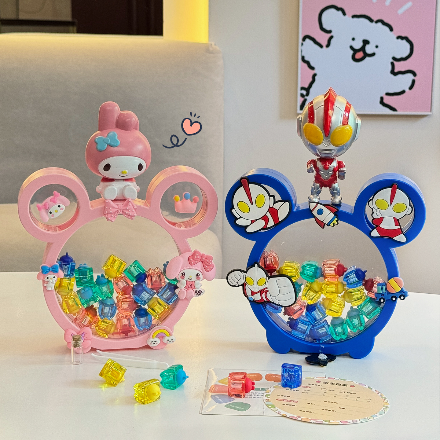 乳牙收纳盒儿童牙齿收藏盒可爱卡通米奇男女孩掉牙换牙储存收集盒