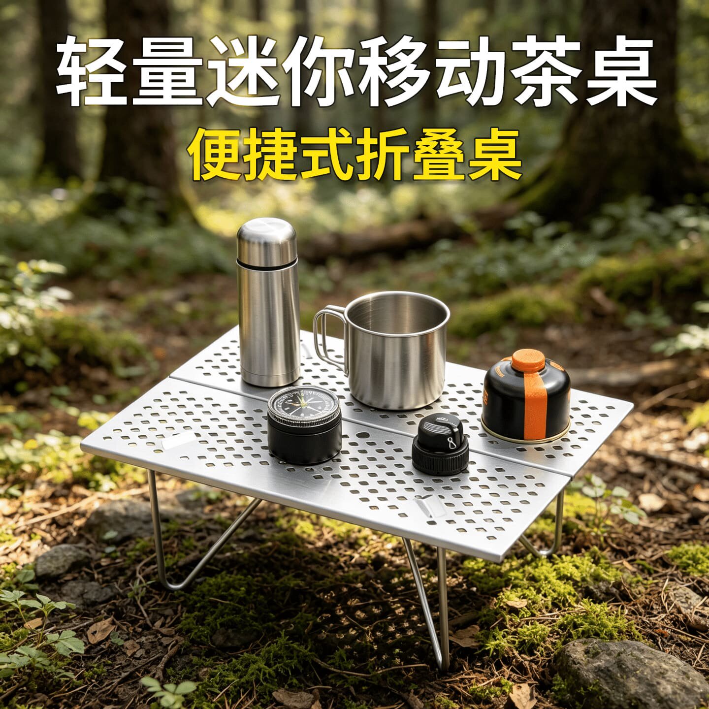 铝合金超轻折叠户外小茶桌