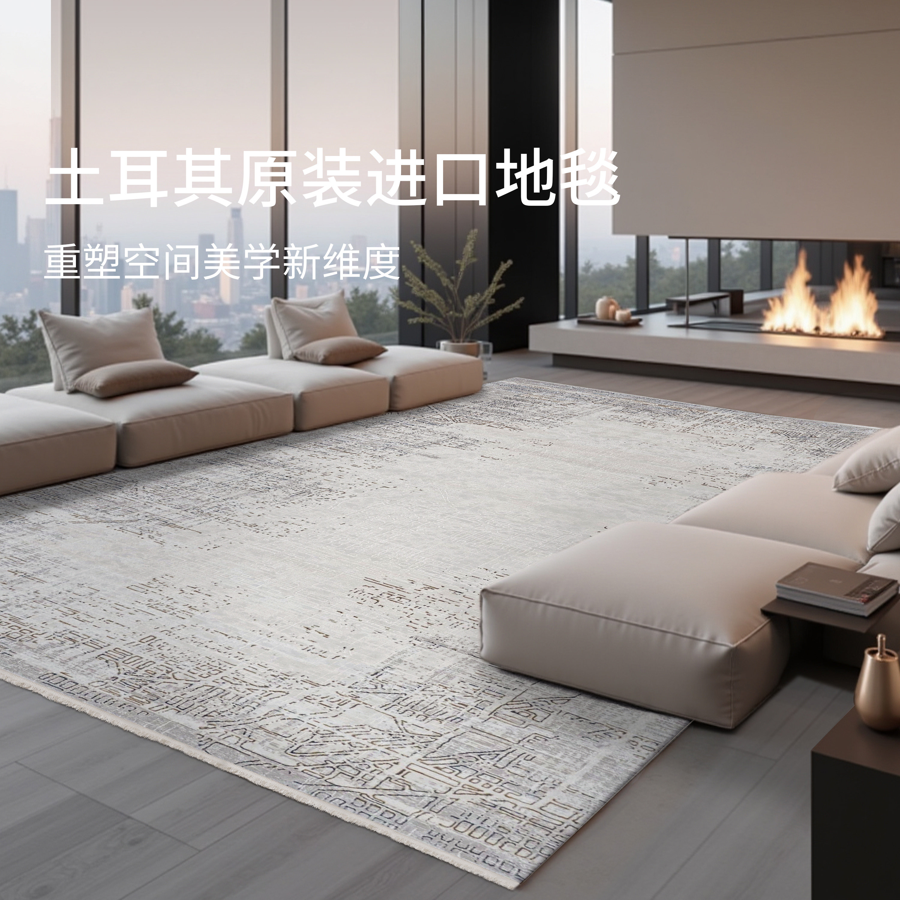 2025新款土耳其进口轻奢客厅地毯
