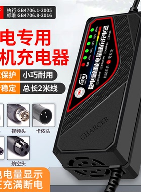 锂电池充电器48V2A电动车72伏智能滑板车60V原装电瓶代驾车3A专用