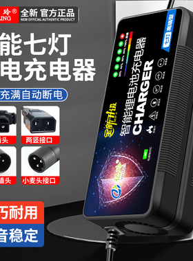 亿玲适用于爱玛电动车锂电池充电器54.6V2A3A5A艾玛48V12AH非原装