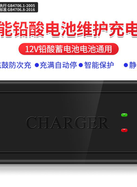 12V12AH摩托车电瓶车充电器12V30AH60AH20AH50AH蓄电池智能脉冲快