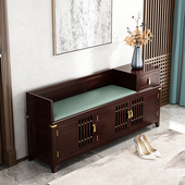 换鞋 储物凳 柜凳多功能长条凳新中式 凳家用门口穿鞋 凳进门凳实木鞋