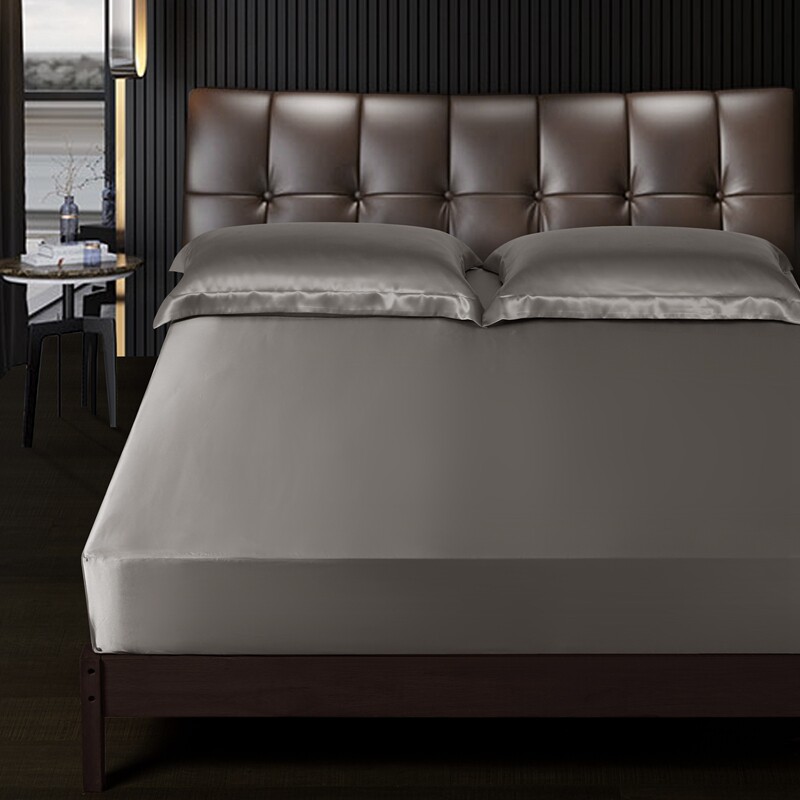 高端30姆重磅真丝床笠单件床罩100%桑蚕丝床单纯色丝绸裸睡丝滑夏