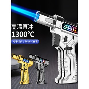户外2025新款喷火枪手枪式打火机防风正品点艾灸专用高温焊接神器