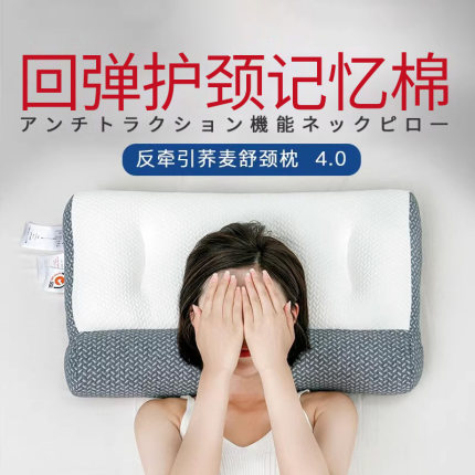 HUADN日本小枕头枕芯一对护颈椎专用枕睡眠男荞麦学生宿舍整头