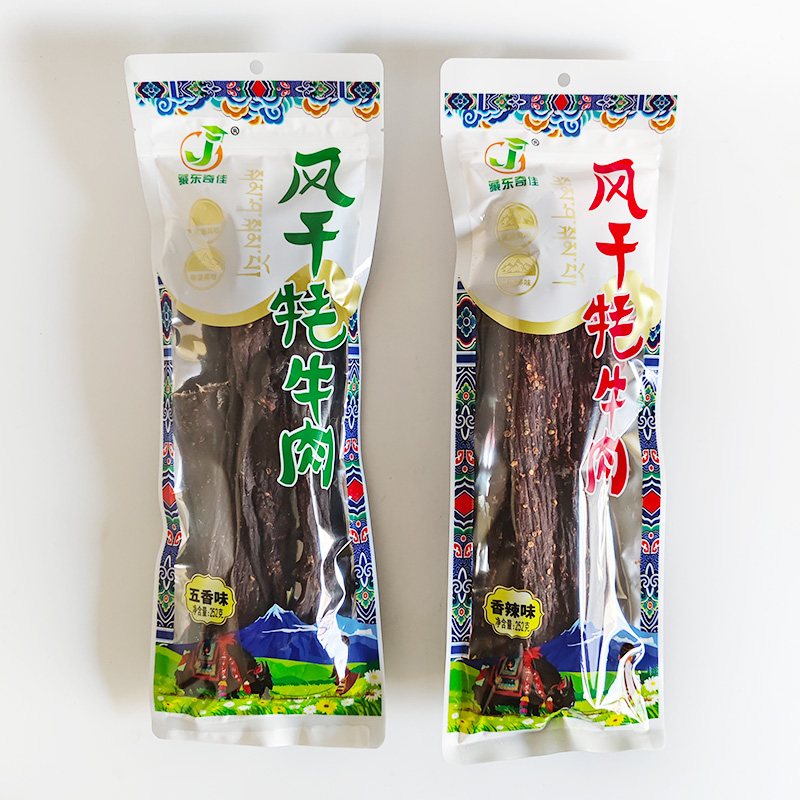 藏东奇佳风干牦牛肉252g五香香辣味休闲零食干硬牛肉干青海特产