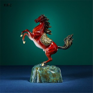 箐铜记《一马当先》生肖马铜摆件家居装饰品客厅玄关乔迁新居礼品