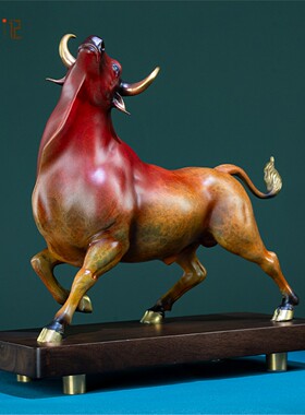 箐铜记 《牛运当头》牛牛铜摆件家居装饰品客厅玄关新店开业礼品