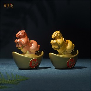 箐铜记《马上有财》生肖马铜摆件家居装饰品客厅玄关乔迁新居礼品