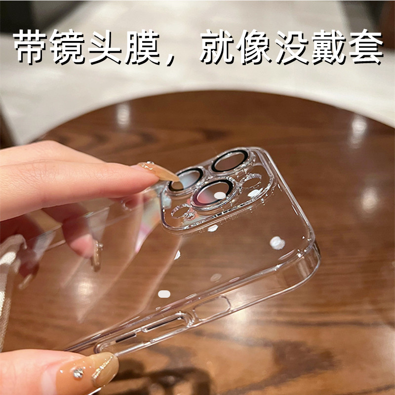 透明超薄适用iphone17pro手机壳新款苹果16promax带镜头膜15ProMax保护套14plus高级感13硬壳11全包防摔男女