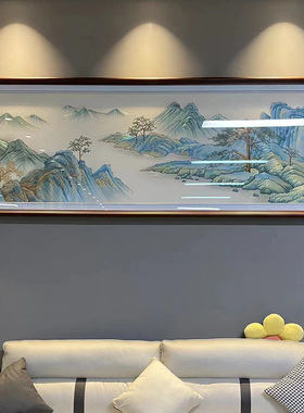 刺绣装饰画客厅新中式刺绣苏绣