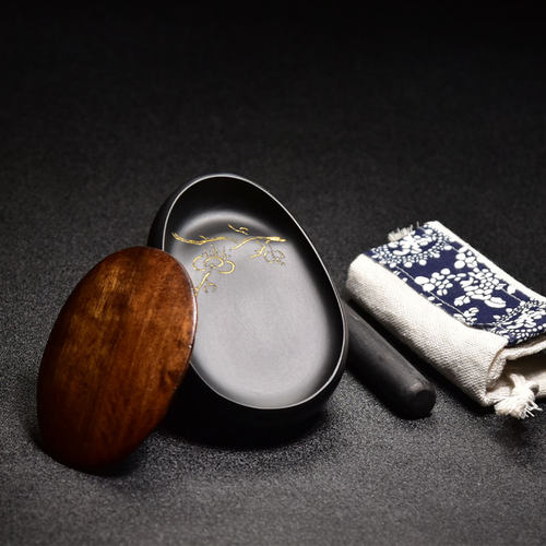 懿羲堂掌中窝窝黑龙尾纯手工墨池
