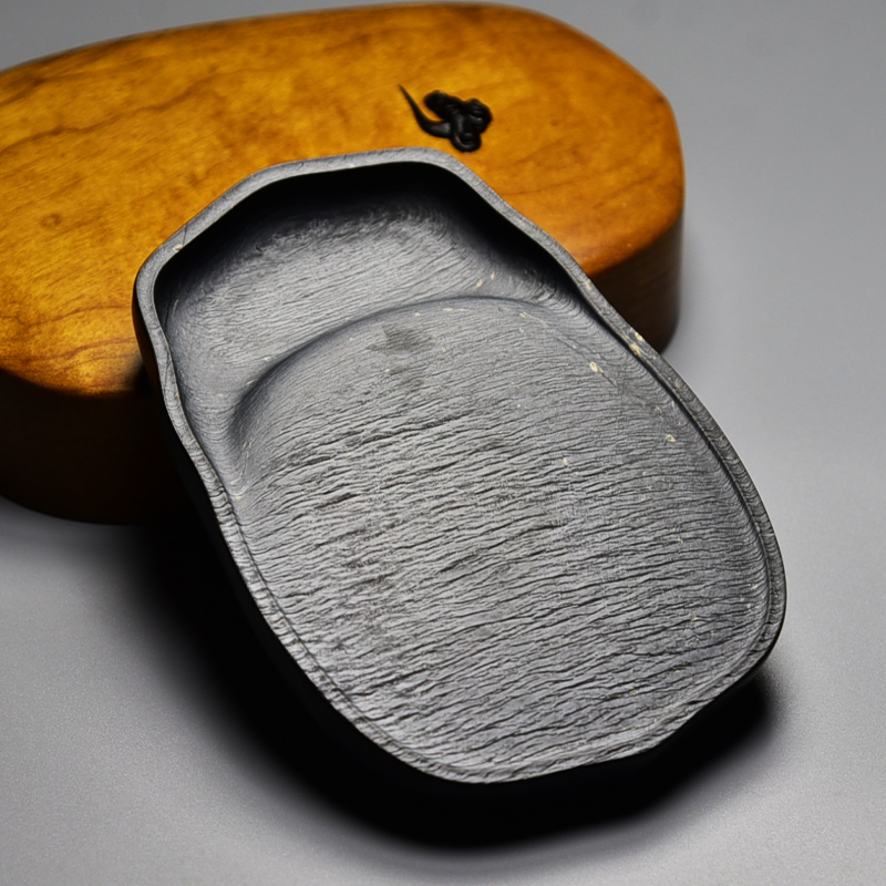 水舷坑瓜子水波仿古小楷素砚