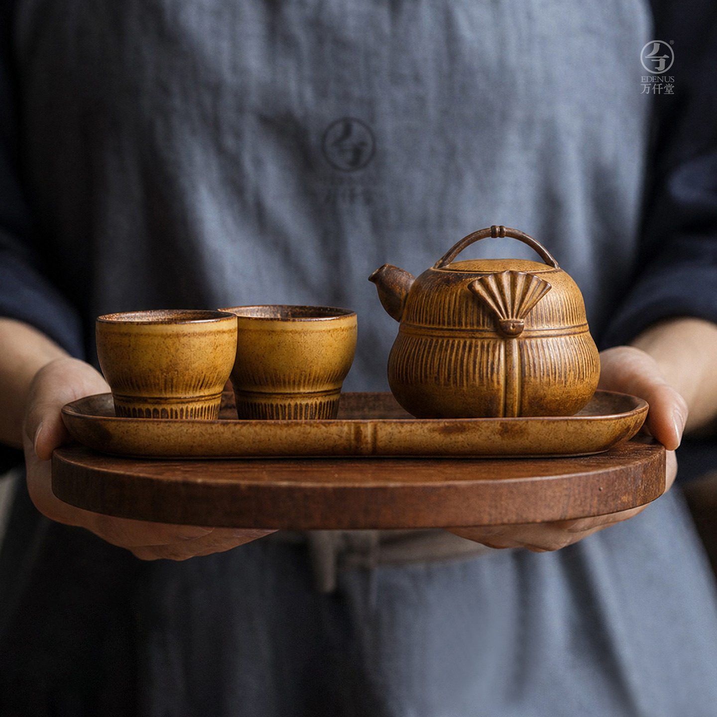 【东方茶礼】万仟堂上善若水功夫茶具套装带茶盘高档茶壶茶具礼盒