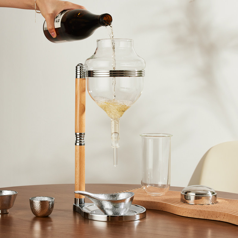 日料店同款日式清酒杯酒具冰酒壶冷酒器分酒器滴漏式水阀式温酒壶