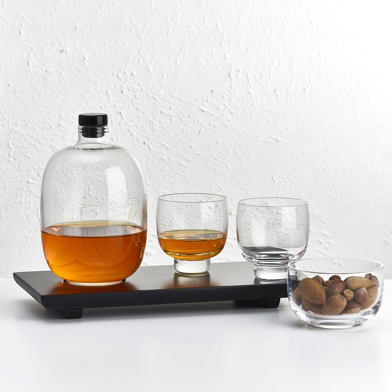土耳其进口Nude努德 水晶玻璃威士忌酒樽酒杯 日本清酒瓶酒壶套装