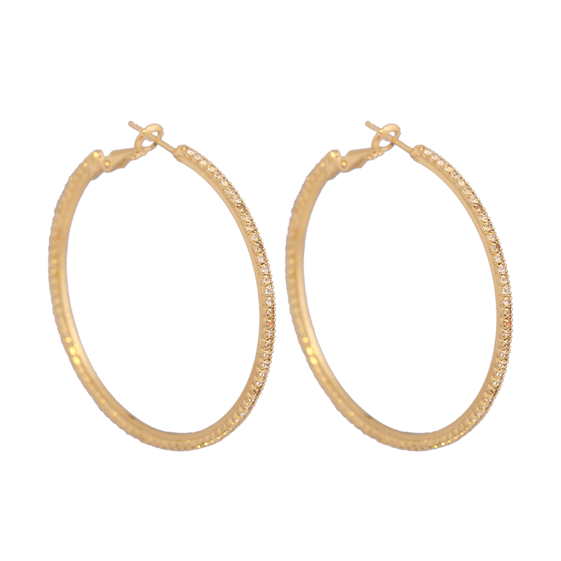 气质夸张镶钻大圈圈韩国网耳环