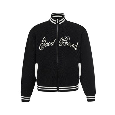 GOODBRAND珍珠花体标语夹克外套