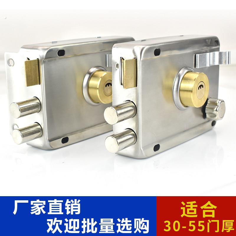 防盗门锁家用老式门锁暗锁碰锁外装门锁大门锁铁门锁具室内房门锁