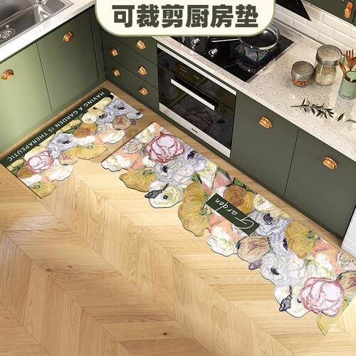 吸水吸油厨房地垫耐脏可擦免洗防滑防油地毯矽藻泥软垫长条脚垫