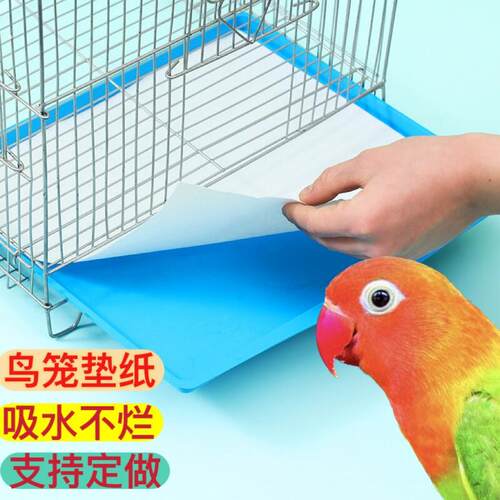 鸟笼垫纸接粪纸吸水一次性鸟站架托 托盘垫子圆形鸟具食垫布粪垫
