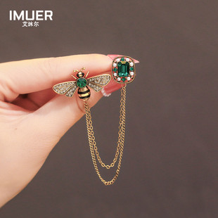 毛衣別針配飾設計感小眾奢華氣質胸花 蜜蜂流蘇胸針女高檔精致西裝