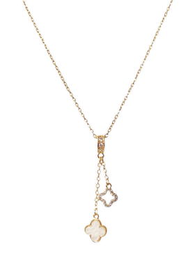 四叶草项链女网红轻奢小众设计感锁骨链毛衣链2025年新款秋冬配饰